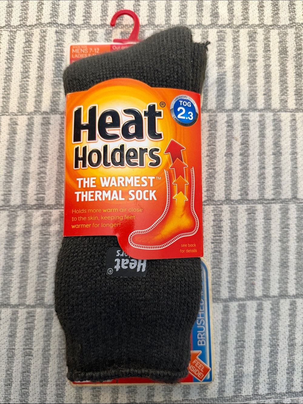 Men’s or woman’s  Thermal Socks — Charcoal Gray men’s size 7-12 woman’s 8-13
